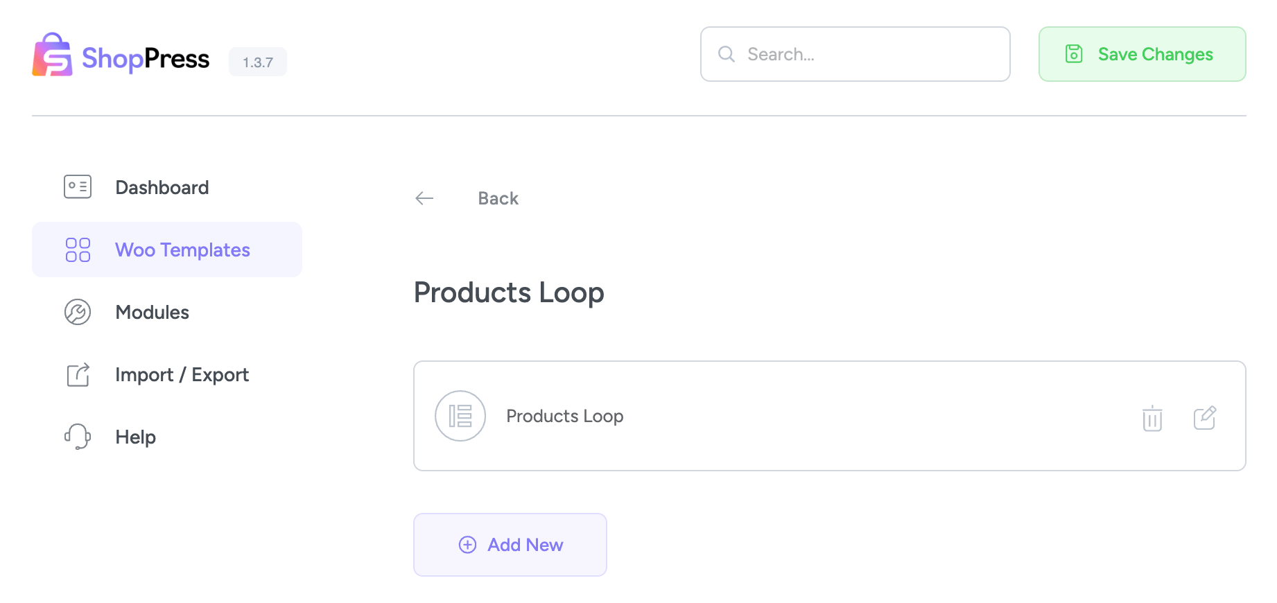 WooCommerce Products Loop Page